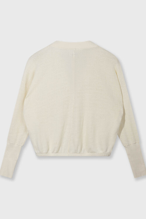 10Days Vanilla v-neck cardigan mesh