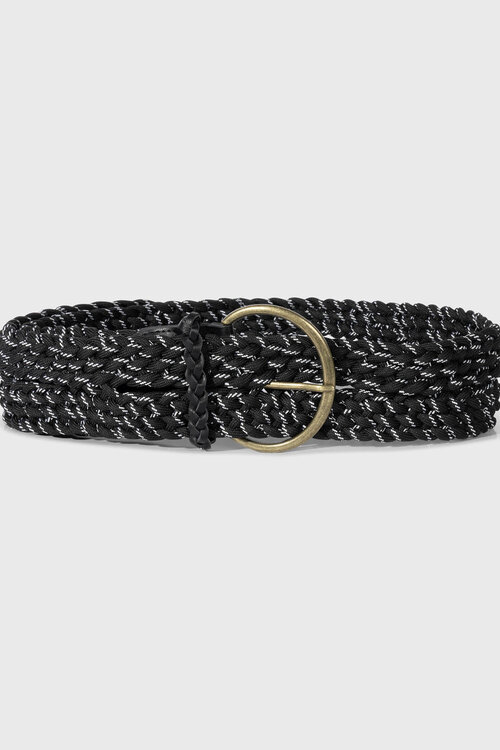 10Days Black braided belt