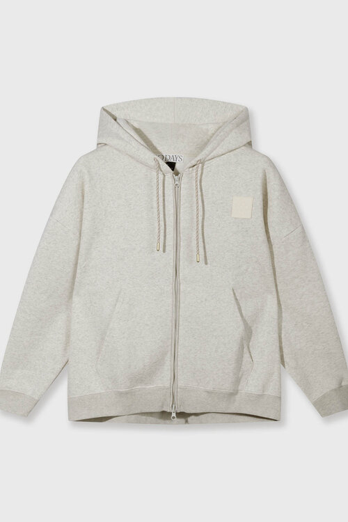 10Days Soft white melee zip cardigan