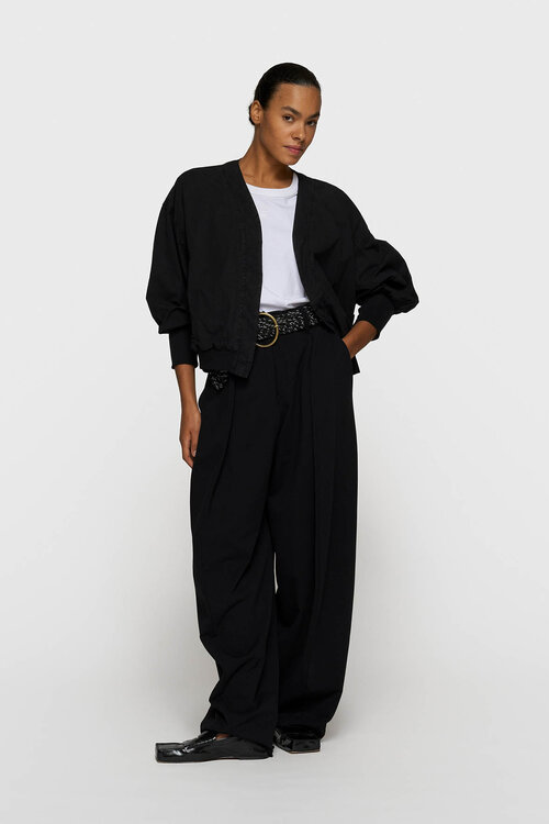 10Days Black poplin bomber