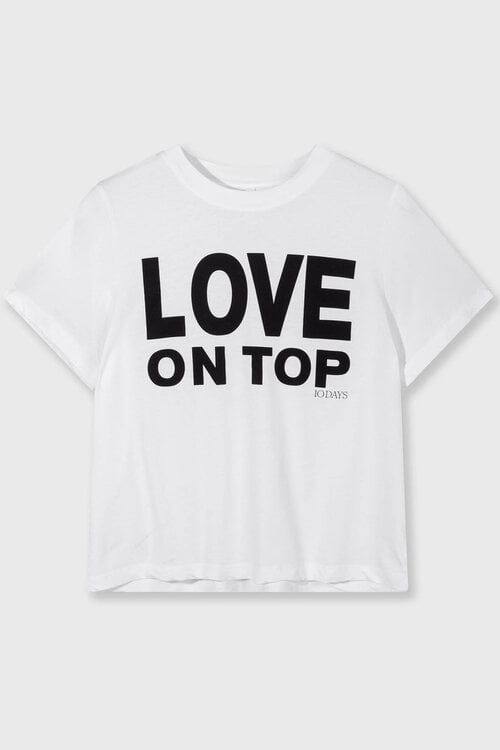 10Days White love petite tee