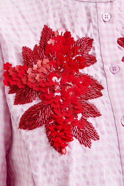 Essentiel Antwerp Roze Blouse Korte Mouw