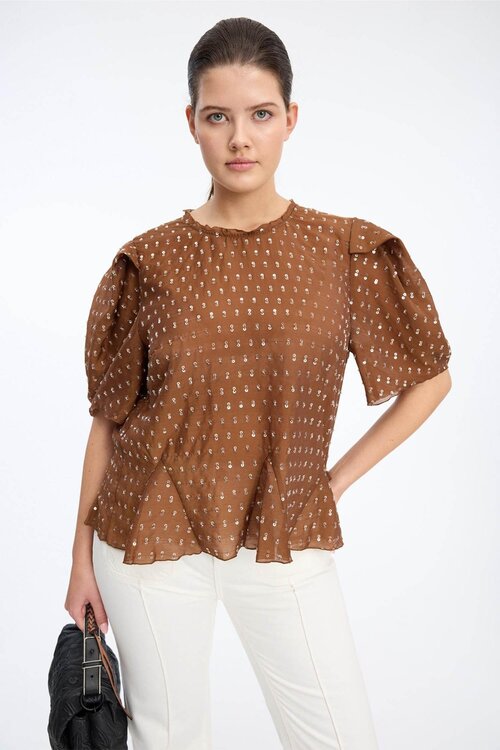 Munthe Bruine Brown Blouse