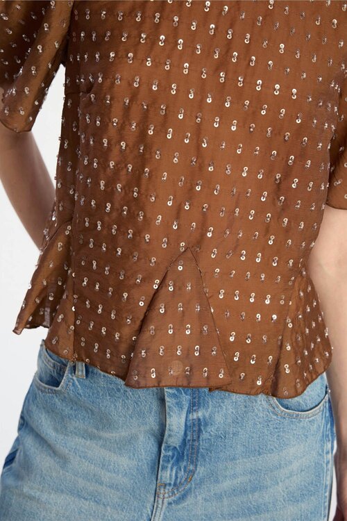 Munthe Bruine Brown Blouse