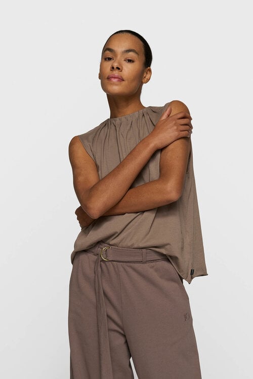 10Days moonrock pleated top jersey