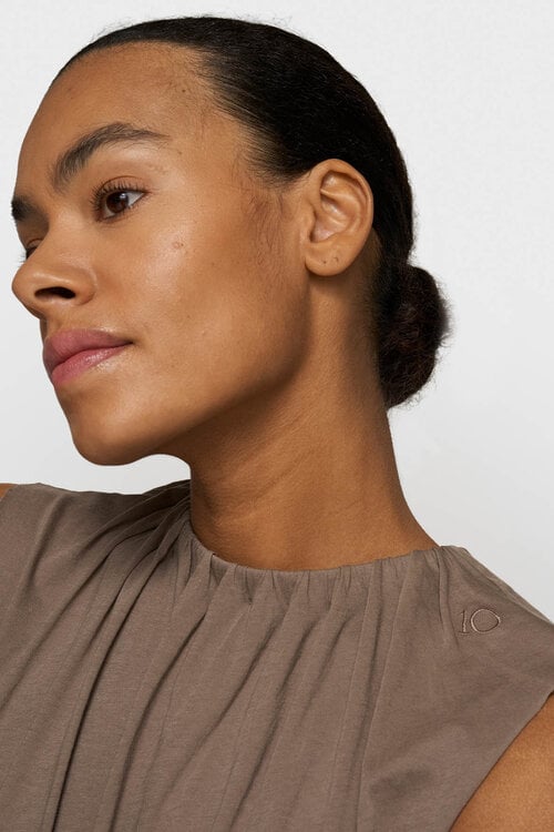 10Days moonrock pleated top jersey