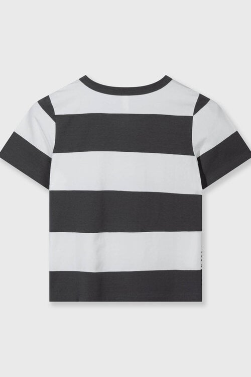 10Days Brown/White petite tee stripes