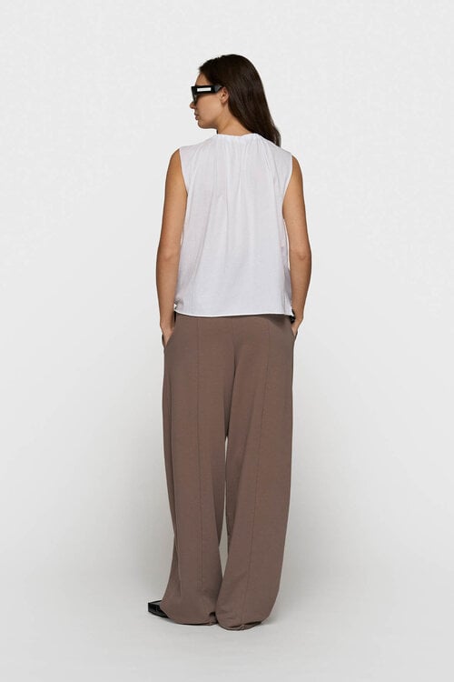 10Days White pleated top jersey