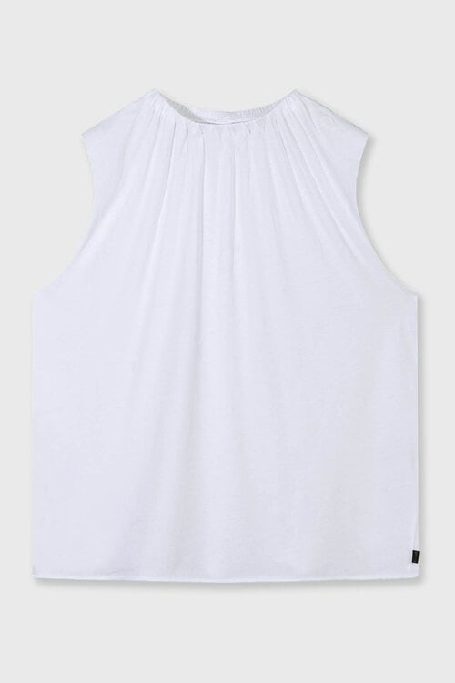 10Days White pleated top jersey