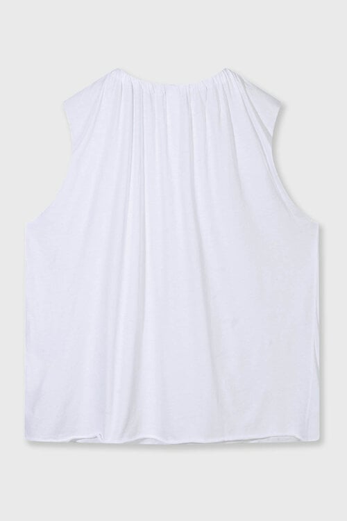 10Days White pleated top jersey