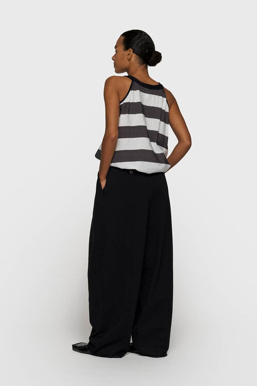 10Days Brown/White halter top stripes