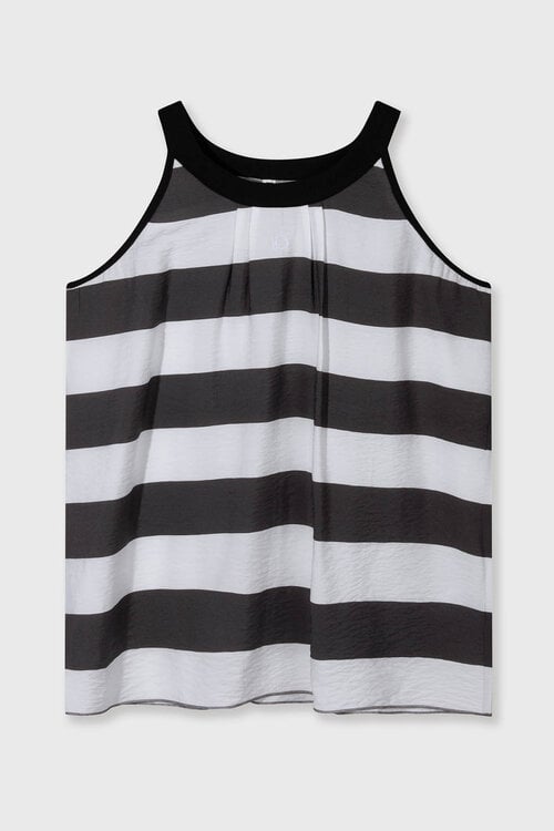 10Days Brown/White halter top stripes