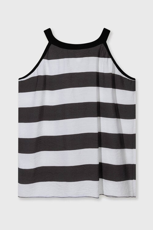 10Days Brown/White halter top stripes