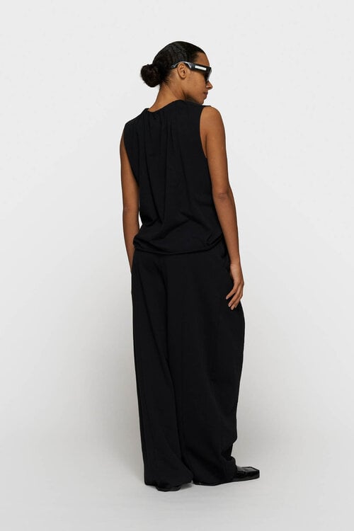 10Days Black pleated top jersey