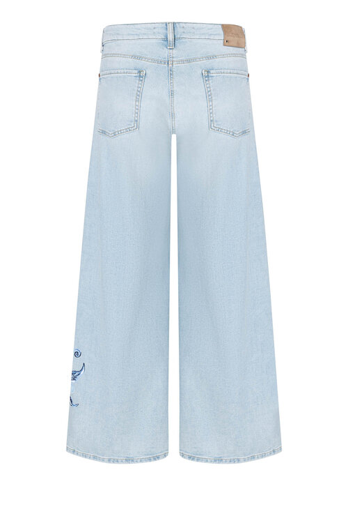 Cambio Lichtblauwe Palazzo Jeans