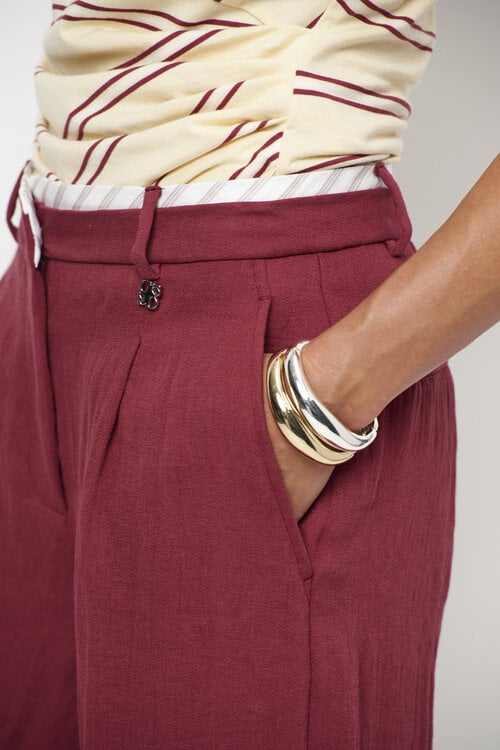 Dante 6 Bordeaux Emra Relaxed Fit Bermuda