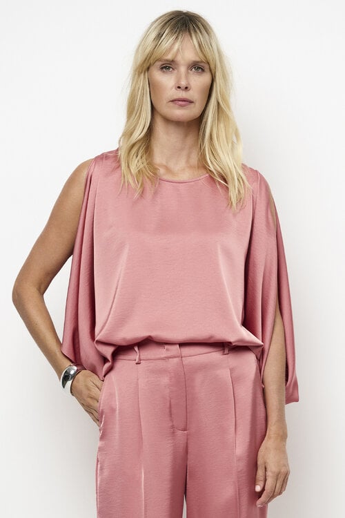 Dante 6 Koraal Risette Satin Top