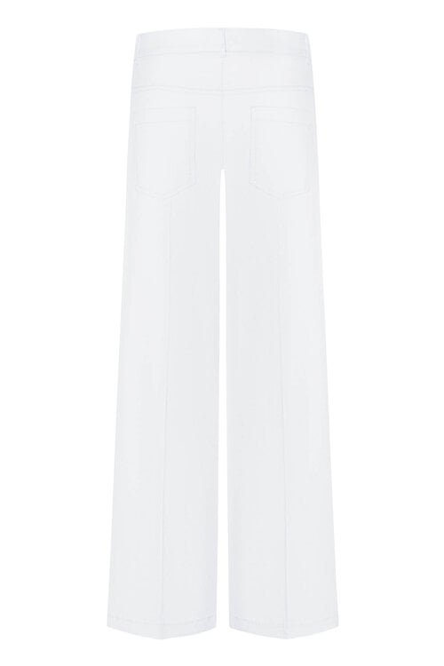 Cambio Witte Adrienne Linnen Broek