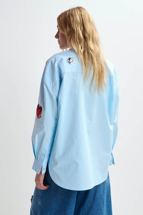 Essentiel Antwerp Blauwe Snoopy Patch Shirt