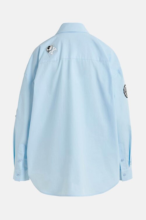 Essentiel Antwerp Blauwe Snoopy Patch Shirt