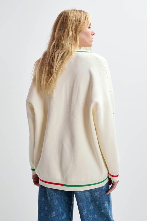Essentiel Antwerp Off White Snoopy Embo Cardigan
