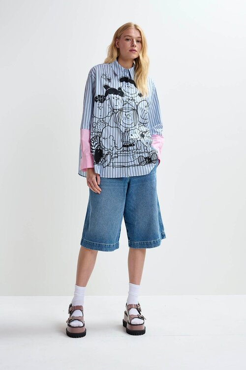 Essentiel Antwerp Blauw Embroidered Family Shirt
