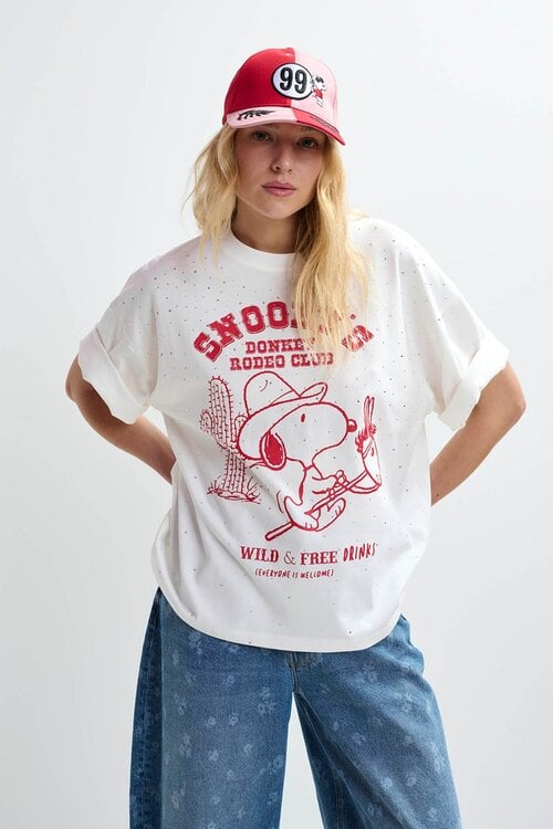 Essentiel Antwerp Wit Rhinestones T-Shirt