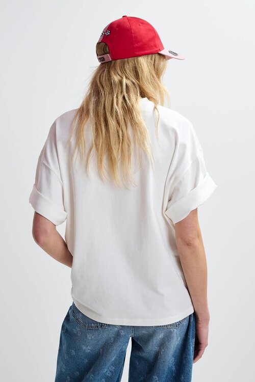 Essentiel Antwerp Wit Rhinestones T-Shirt