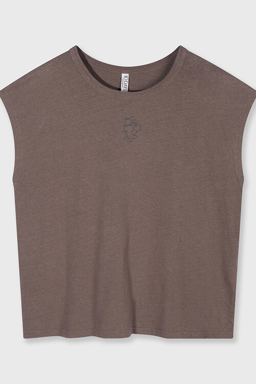 10Days moonrock cotton linen tee