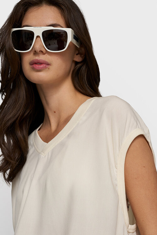 10Days Vanilla v-neck top viscose