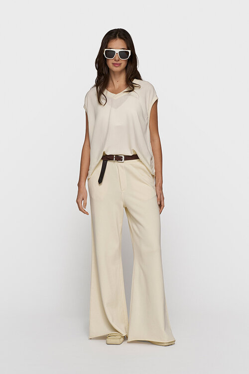 10Days Vanilla v-neck top viscose