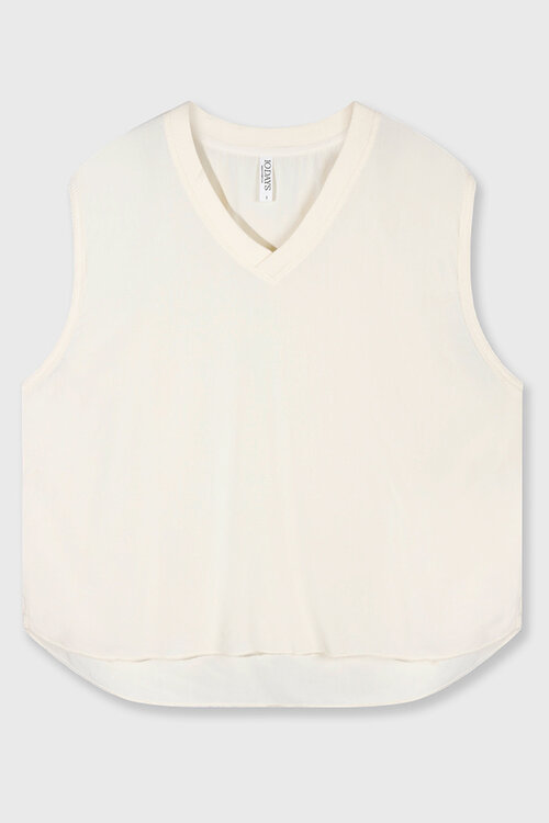 10Days Vanilla v-neck top viscose
