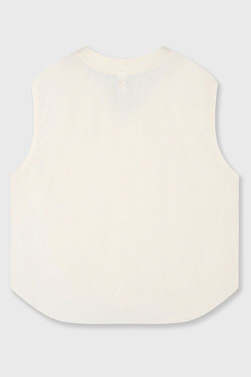 10Days Vanilla v-neck top viscose