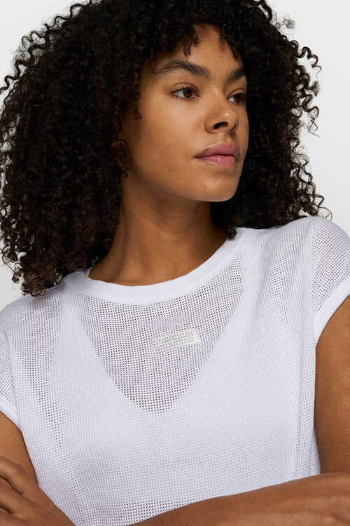 10Days White balloon top mesh