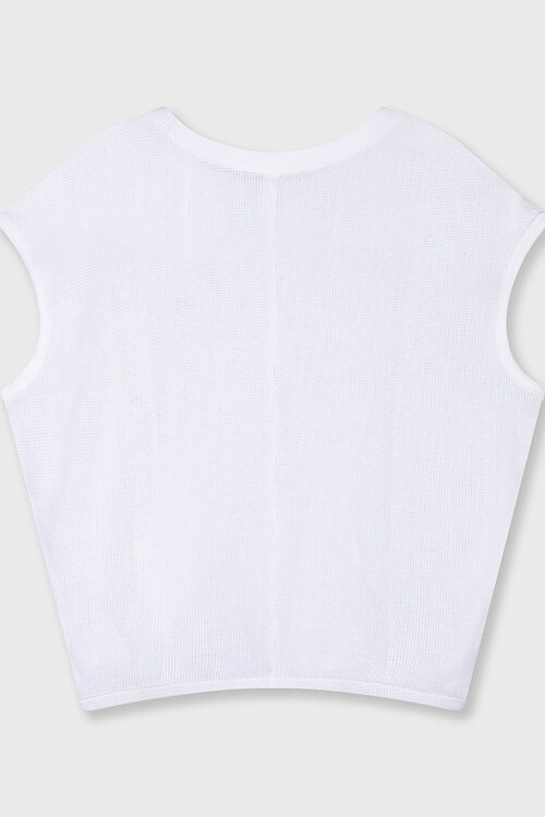 10Days White balloon top mesh