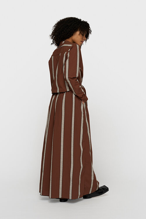 10Days Deep Brown cropped knot blouse