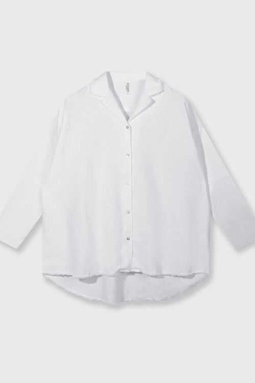 10Days White cotton linen blouse