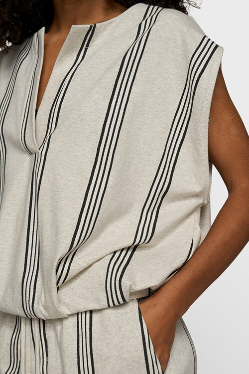 10Days Soft White Melee balloon top stripes