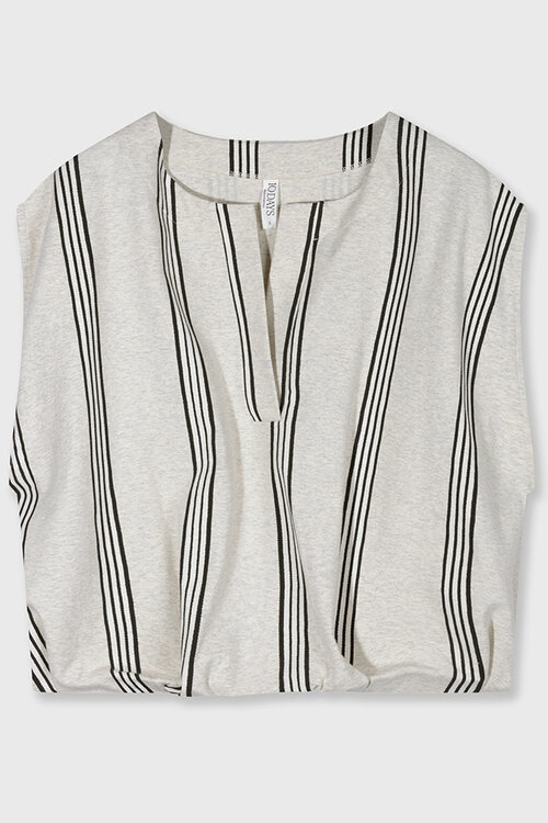 10Days Soft White Melee balloon top stripes