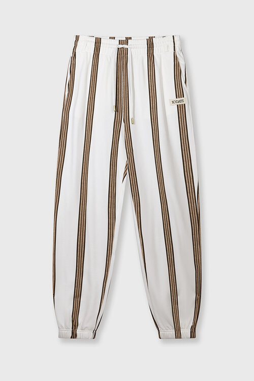 10Days Ecru mid jogger stripes