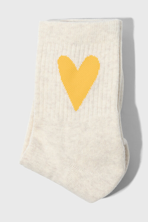 10Days Soft White Melee socks heart
