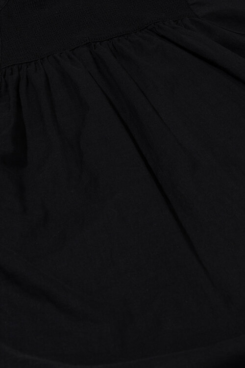 10Days Black a-line ruffle top