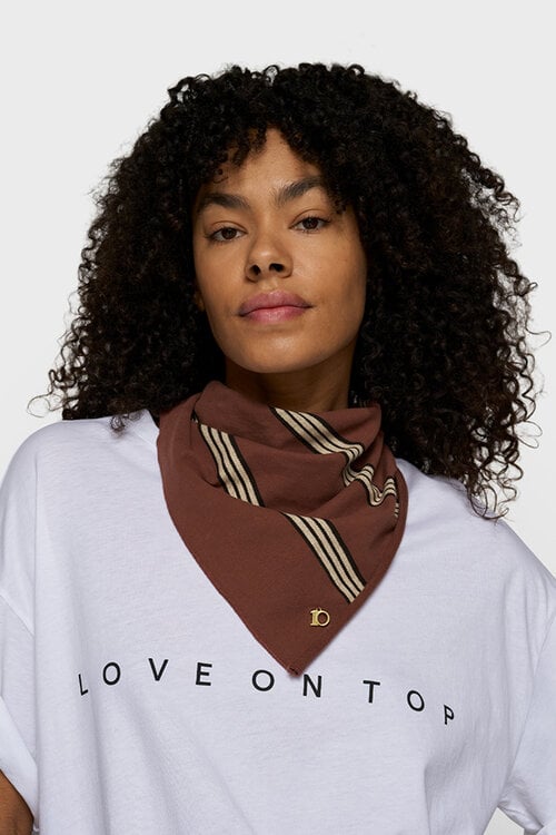 10Days Deep Brown bandana stripes