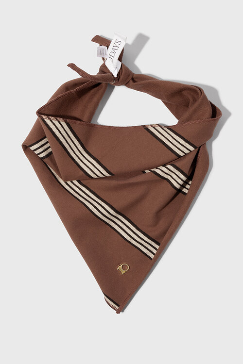 10Days Deep Brown bandana stripes