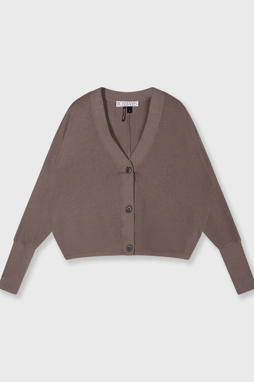 10Days moonrock v-neck cardigan mesh