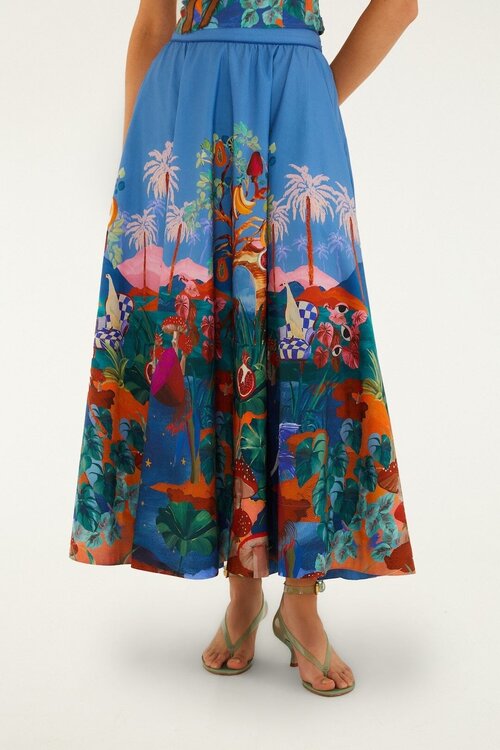 Farm Rio Diverse kleuren Midi Skirt
