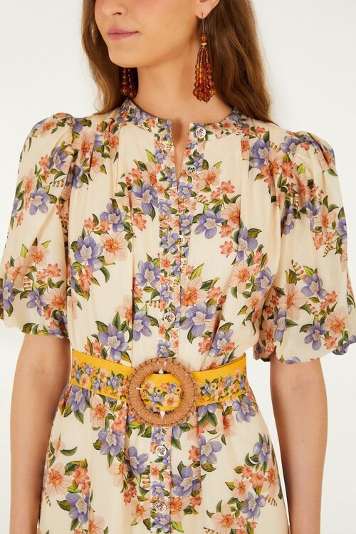 Farm Rio Off White Mini Dress