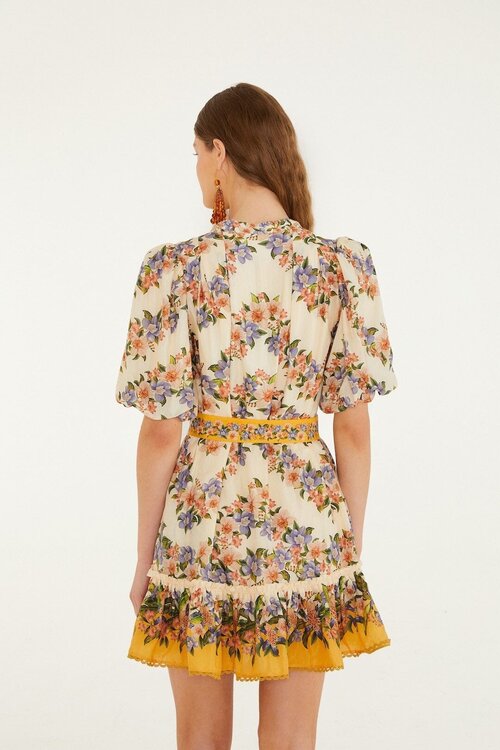Farm Rio Off White Mini Dress