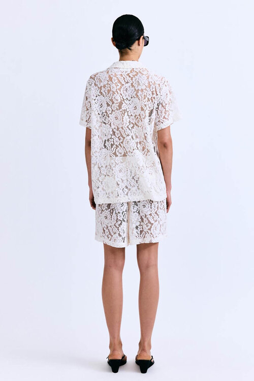 Love Stories Off White Kanten Blouse