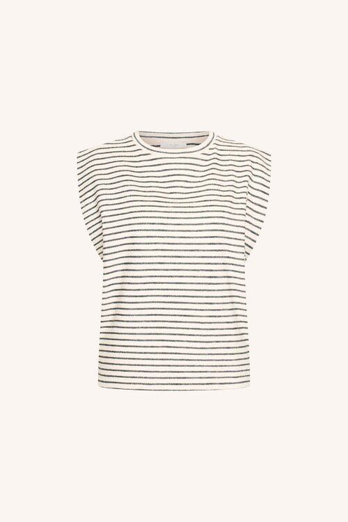 By Bar Zwart / witte Diede Heavy Jersey Stripe Top